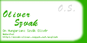 oliver szvak business card